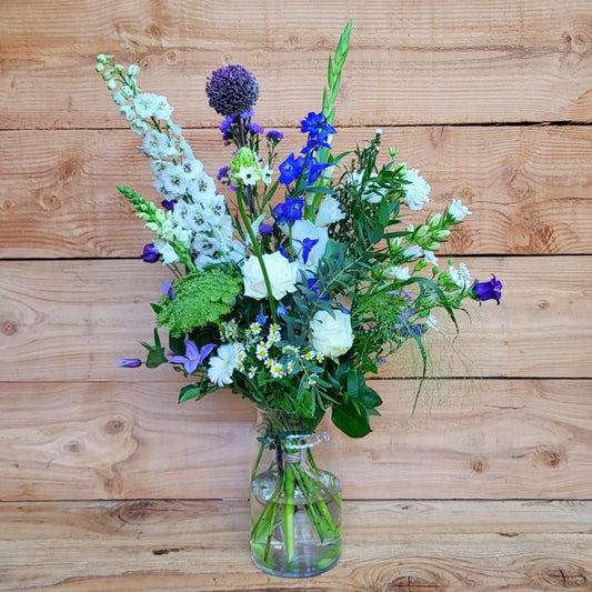 Sympathie boeket blauw groot