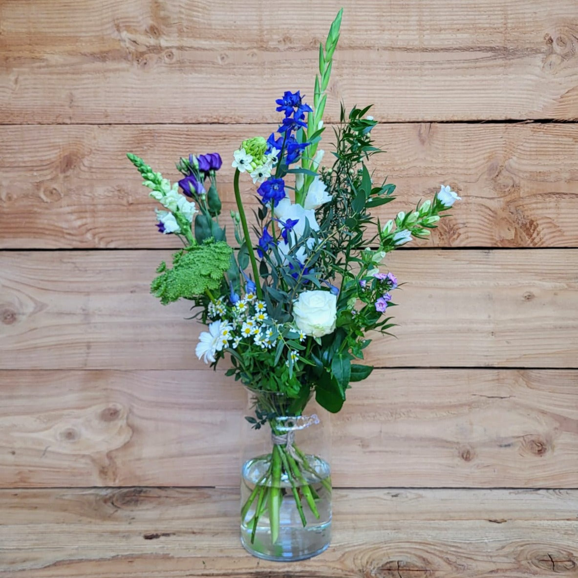 Sympathie boeket blauw klein