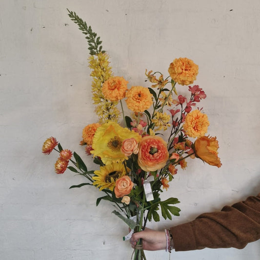 Silk Wildflower Bouquet Orange - Yellow