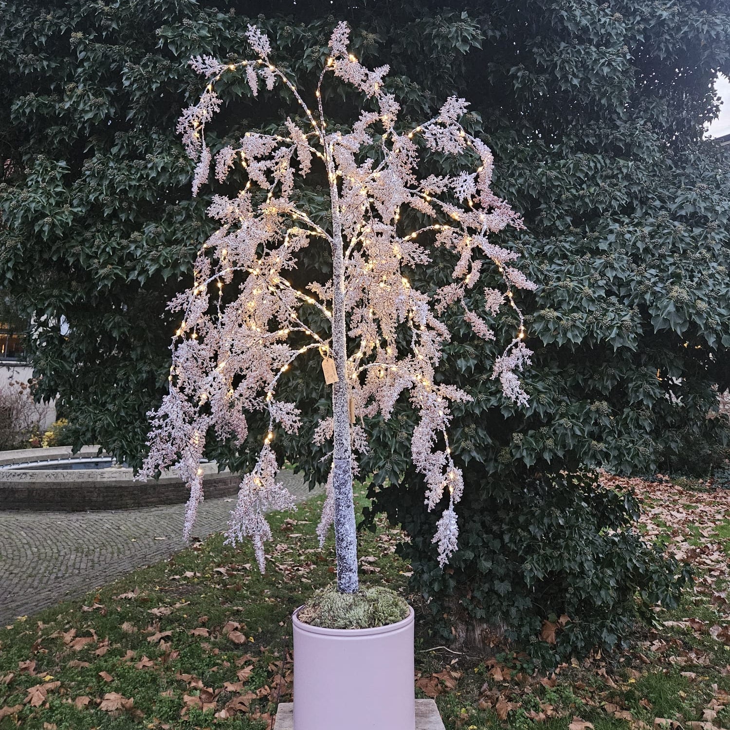 Zijden kerstboom groot