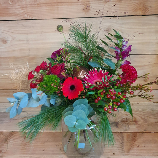 Kerstboeket rood